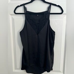 Express Black Camisole with Lace Detail